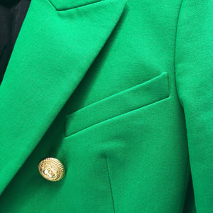 Emerald Green Blazer with Gold