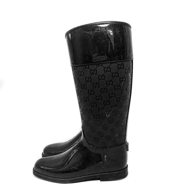 Gucci Rubber Rain Boots with Lining