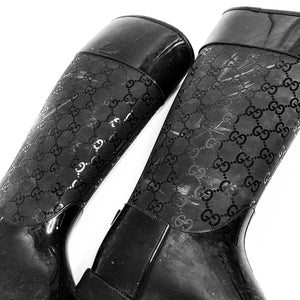 Gucci Rubber Rain Boots with Lining