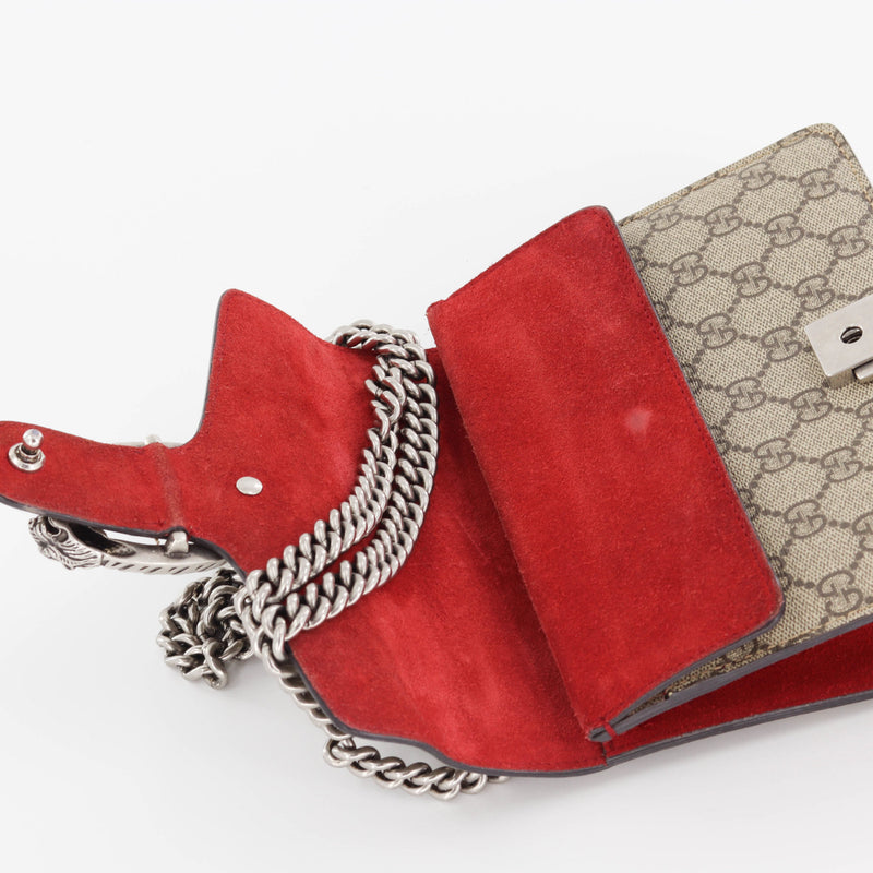 Dionysus GG Mini Shoulder Bag with Red Detail