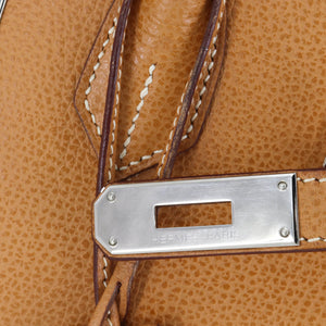 Birkin 35 Gold Vache Liegee  J-Stamp Palladium Hardware