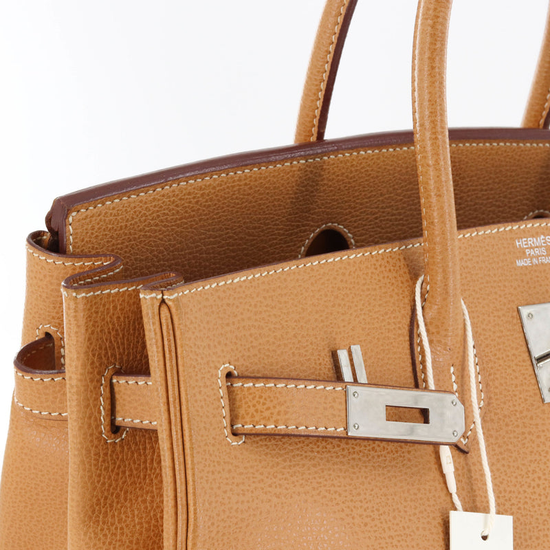 Birkin 35 Gold Vache Liegee  J-Stamp Palladium Hardware