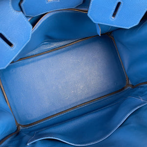 Birkin 35 in Blue Chourchevel Leather