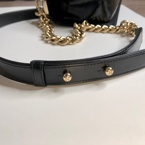 Small Boy Bag in Black Patent Leather with Shiny GHW