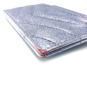 Monogram Card Case in Opalescent Grain de Poudre Embossed Leather