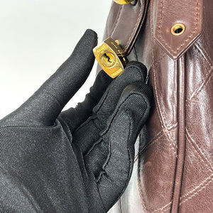 Boston Speedy Brown Quilted Leather Bag