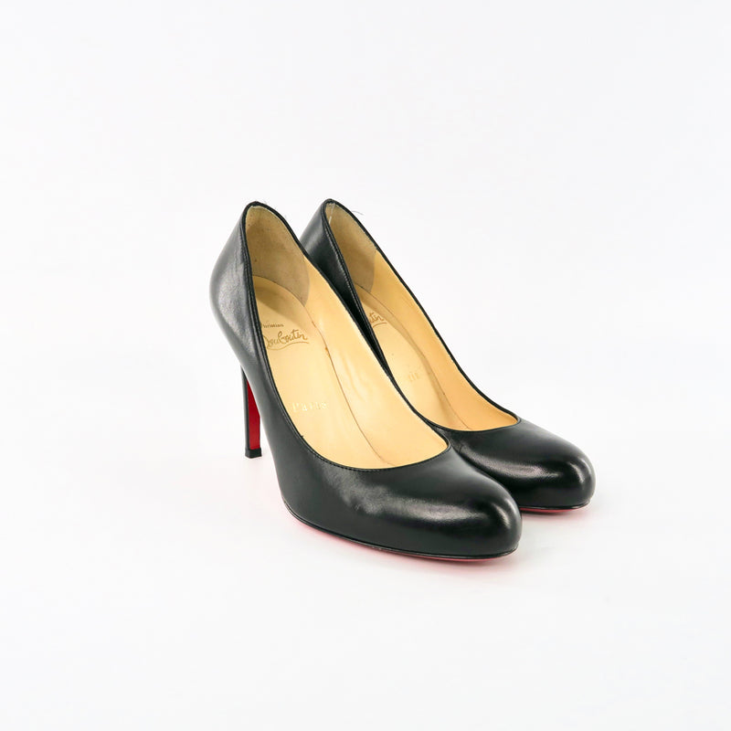 Simple Calf Leather 80 Pump, Black