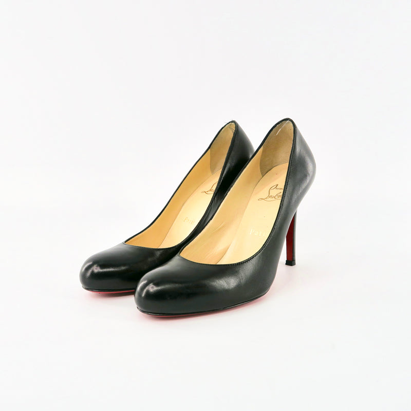 Simple Calf Leather 80 Pump, Black