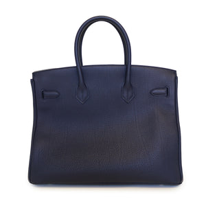 Birkin 35 in Blue Nuit Togo leather