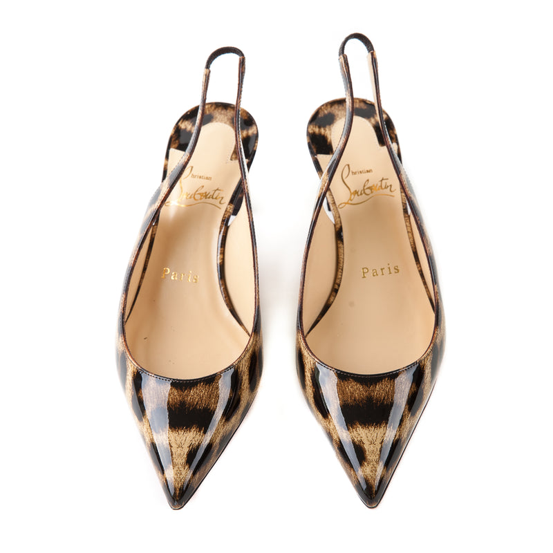 Karelli Leopard Print slingback 44mm