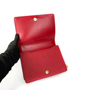 Saffiano Lux Crossbody Bag Red