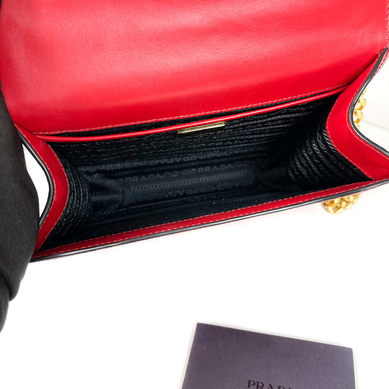 Saffiano Lux Crossbody Bag Red