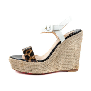 Spachita Leopard Print Espadrille Wedge Sandals