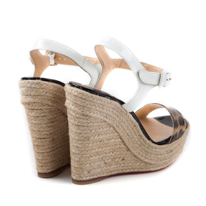 Spachita Leopard Print Espadrille Wedge Sandals