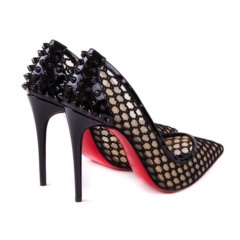 Guni Spiked Perforated 100 Pumps Black