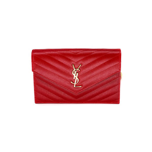 Envelope Chain Wallet in Red
