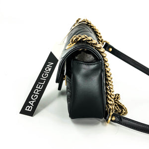 GG Marmont Black Mini Matelassé Shoulder Bag