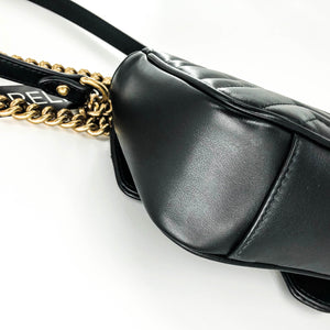 GG Marmont Black Mini Matelassé Shoulder Bag