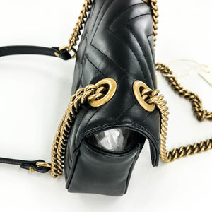 GG Marmont Black Mini Matelassé Shoulder Bag