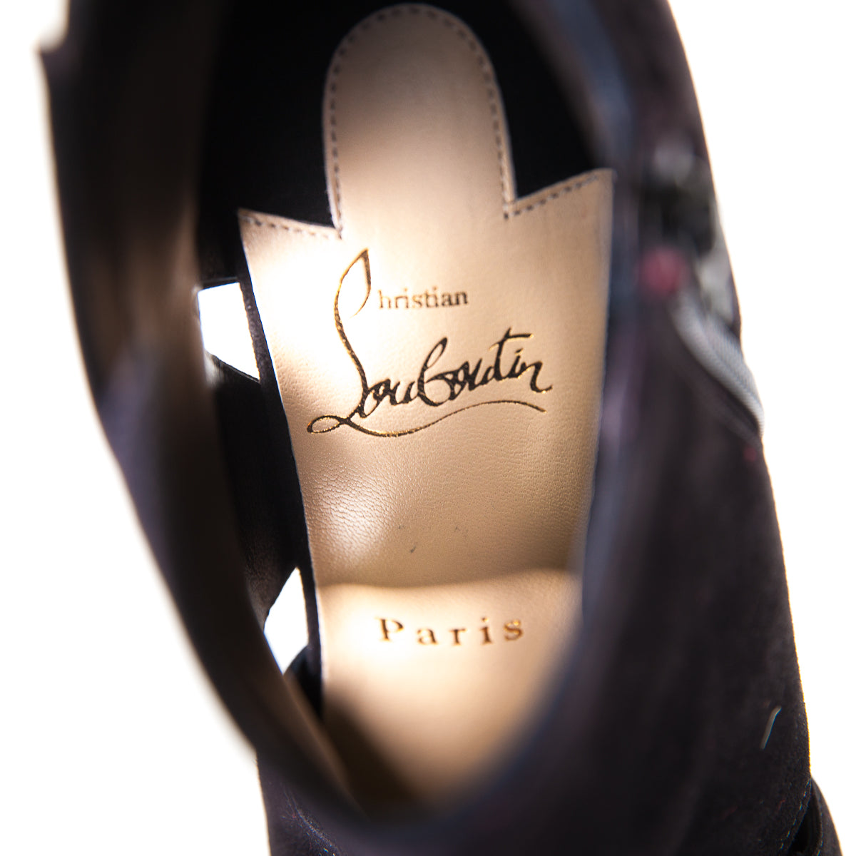 CHRISTIAN LOUBOUTIN Belfeconica 120 Veau Velours Bootie 37