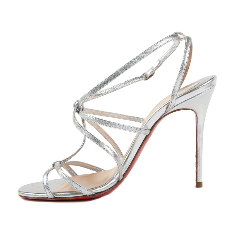 Youpiyou Strappy 100 Sandals, Silver