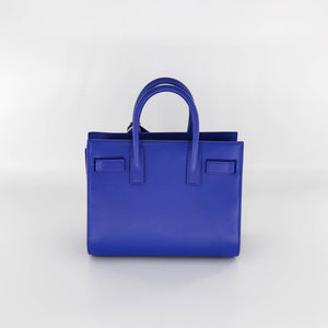 Nano Sac De Jour in Smooth Blue Leather