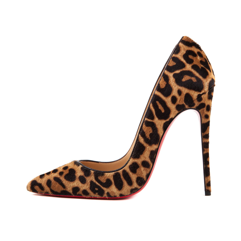 Size 36 Christian Louboutin So Kate Leopard Print pony hair pumps