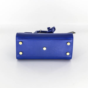 Nano Sac De Jour in Smooth Blue Leather