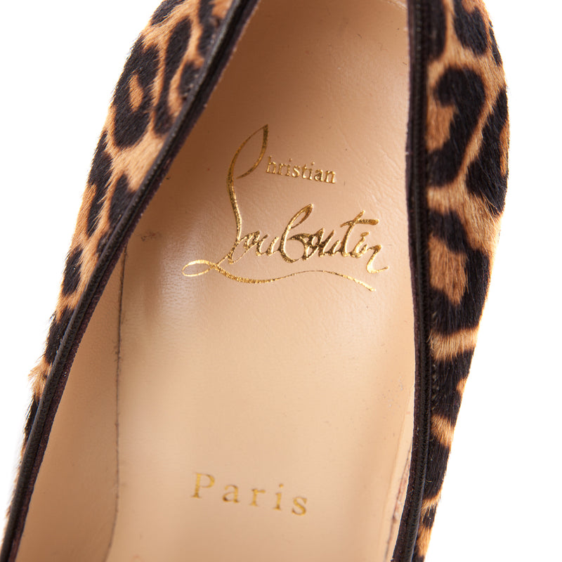 So Kate Leopard Print Pony Hair Pumps