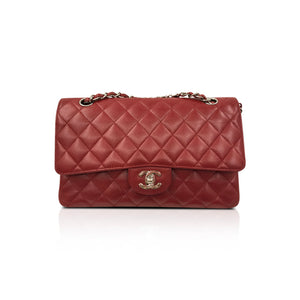 Classic Double Flap Caviar Leather M/L in Red
