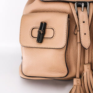 Vintage Tassel Backpack with Bamboo Handle