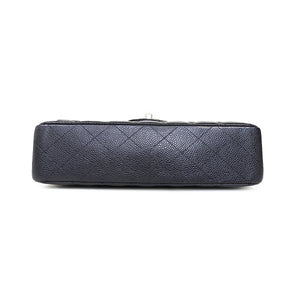 Classic Double Flap Caviar M/L in Black