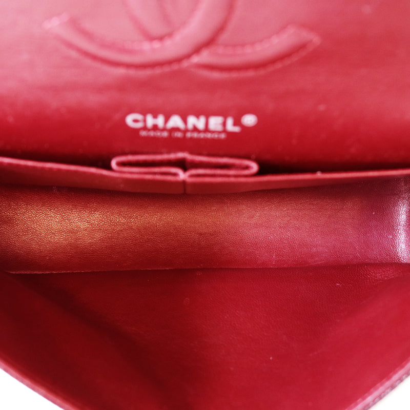Single Flap Caviar Jumbo in Red