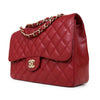 Single Flap Caviar Jumbo in Red