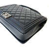 Large Black Le Boy Quilted Calfskin Leather