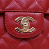 Single Flap Caviar Jumbo in Red