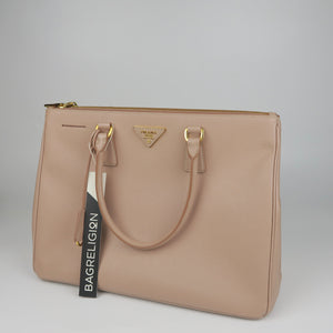 Saffiano Galleria Beige Large Bag
