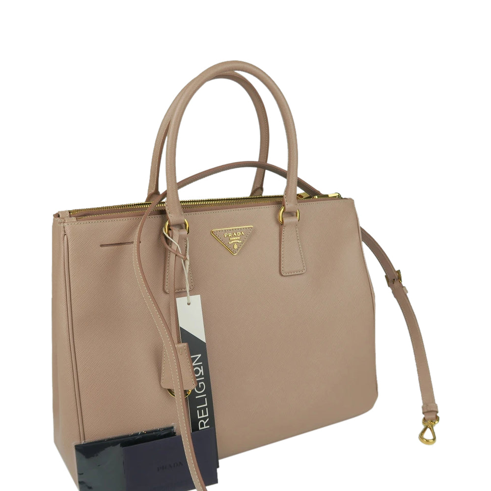 Saffiano Galleria Beige Large Bag