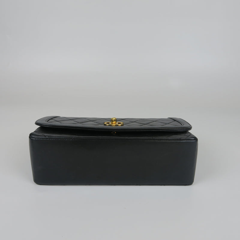 Small Timeless Diana Flap Black Lambskin 24k GHW