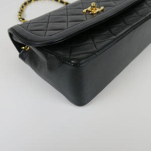 Small Timeless Diana Flap Black Lambskin 24k GHW