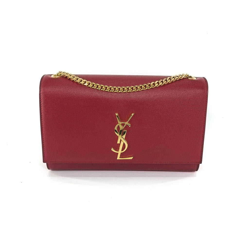 Classic Monogram Kate in Deep Red Grain Leather GHW