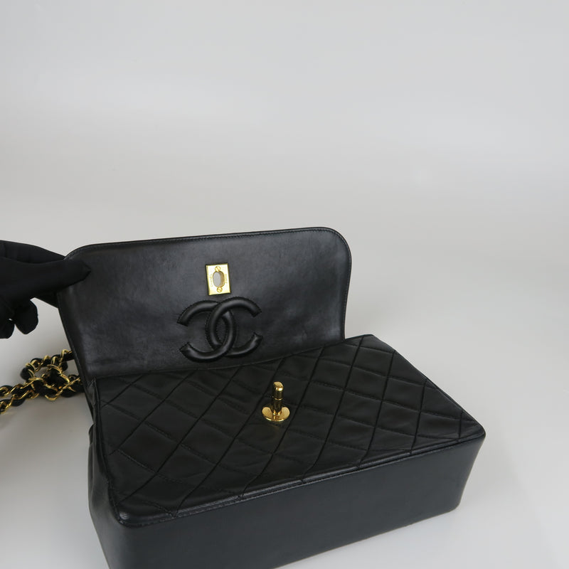 Small Timeless Diana Flap Black Lambskin 24k GHW