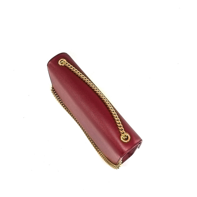 Classic Monogram Kate in Deep Red Grain Leather GHW