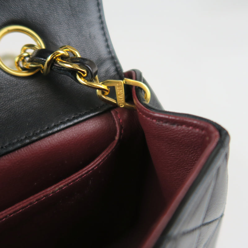 Small Timeless Diana Flap Black Lambskin 24k GHW