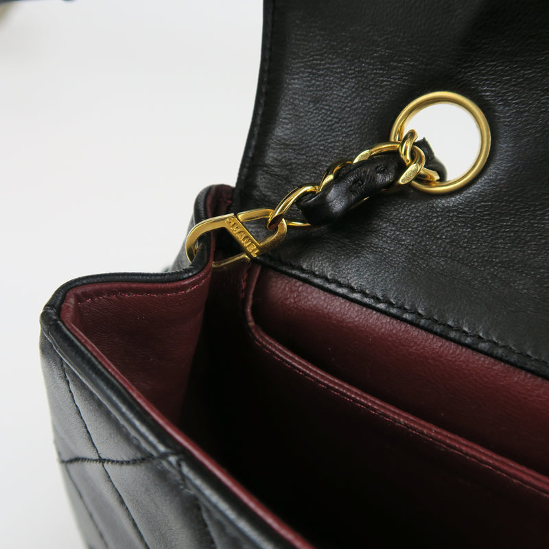 Small Timeless Diana Flap Black Lambskin 24k GHW