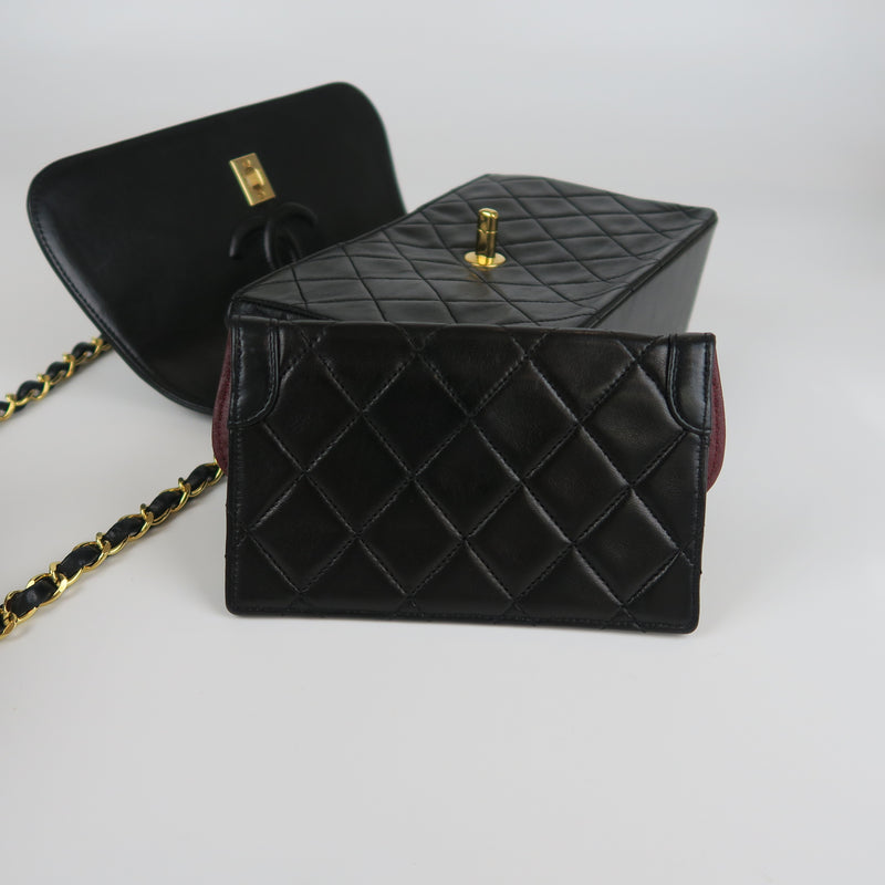 Small Timeless Diana Flap Black Lambskin 24k GHW