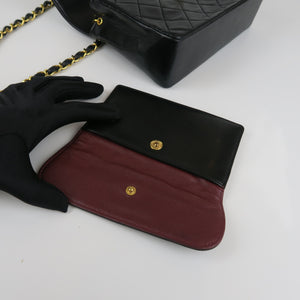 Small Timeless Diana Flap Black Lambskin 24k GHW