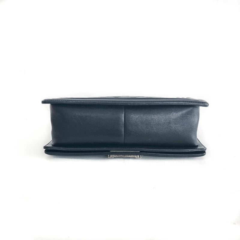 Old Medium Black Calfskin Boy Bag RHW