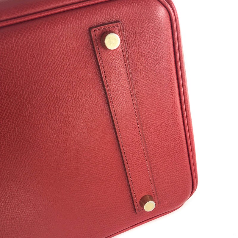 Birkin 35 Rouge Vif Epsom M-Stamp with GHW