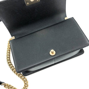 Black Boy Medium Caviar in Pale Shiny Gold Hardware